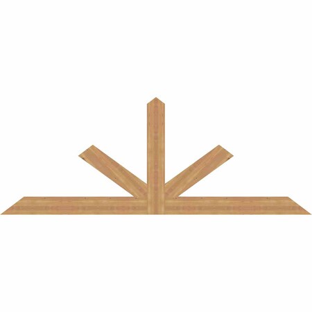 Ekena Millwork Saratoga Smooth Timber Gable Bracket, Western Red Cedar, 96"W x 36"H x 1 1/2"D x 5 1/2"F, 9/12 Pitch GBW096X36X0206SAR00SWR